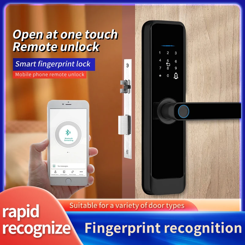 Goking smart door lock  electric set keyless secured intelligent  Biometric Fingerprint Fingerprint with wifi home tuya hotel