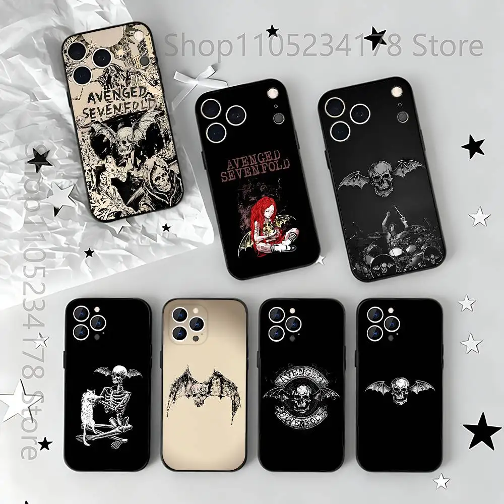 

A-Avenged S-Sevenfold Phone Case For iPhone 17,16,15,14,13,12,11,Pro,Max,Plus,E,Air,Mini Protective Black Cover