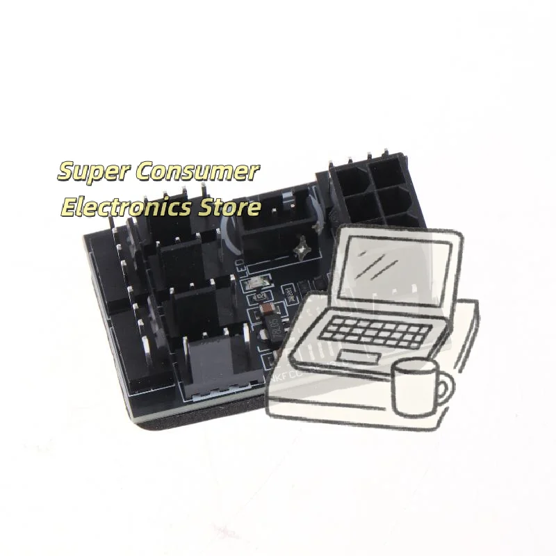 8-Channel 12V PWM Fan Speed Controller Professional Computer Miner Fan Hub for PC Modification Mining Rig Build
