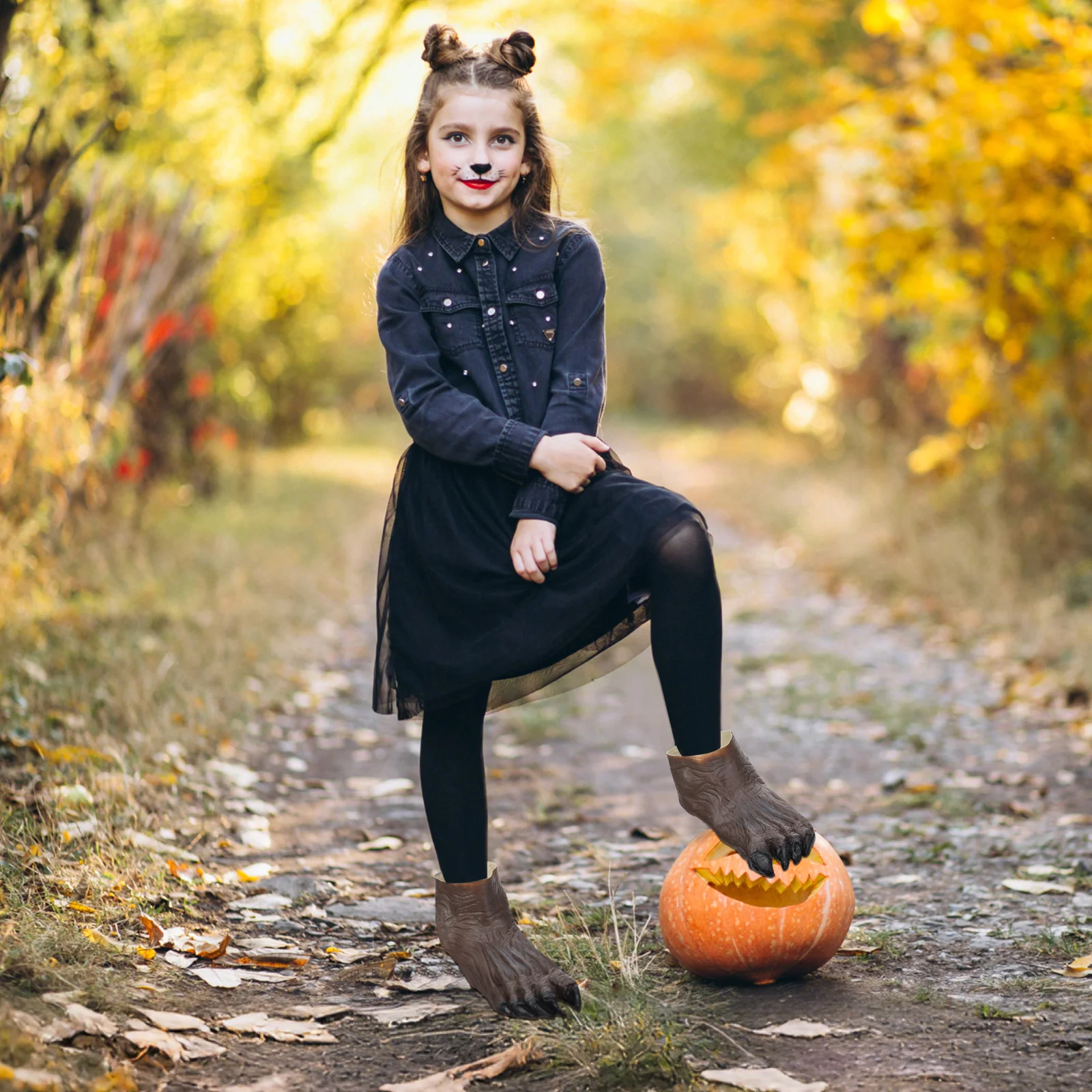 1 زوج مخلب غطاء للقدم الرعب Podotheca قسط اللاتكس Werewolves الخوف هالوين كرنفال الديكور