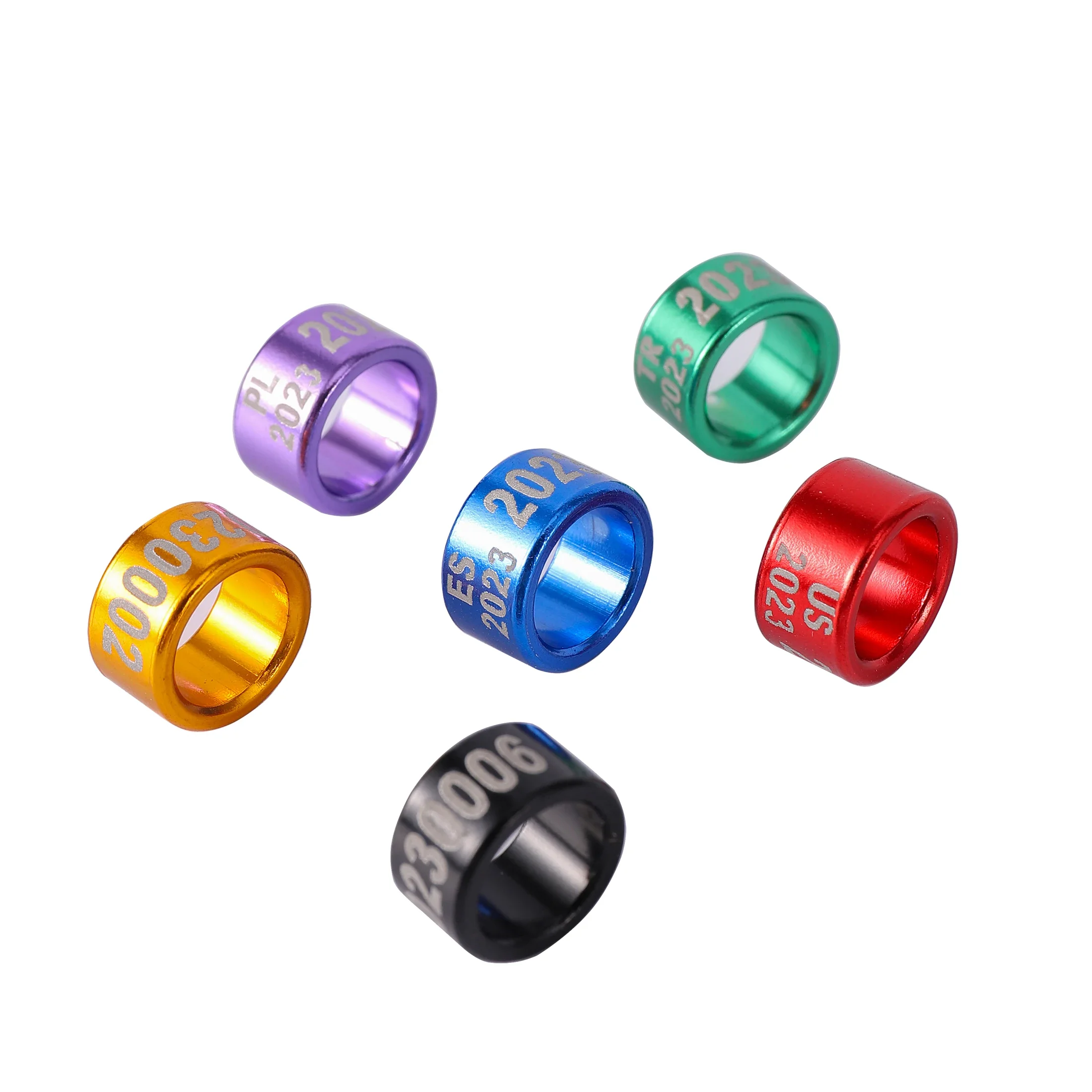 Pigeon Leg Identification Rings 8/10mm, Country Code US UK RU FR, Racing Bird Bands