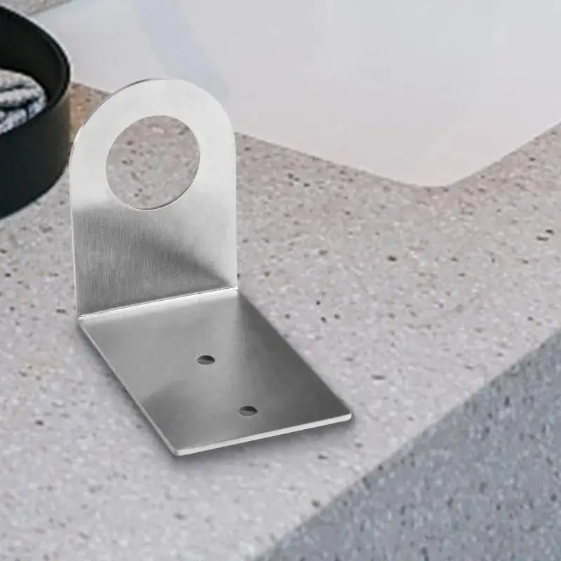 ~Stainless Steel Wall Mounted No Drilling Bathroom Organizer For Liquid Hand Soap Holder Soap Dispenser Organizer