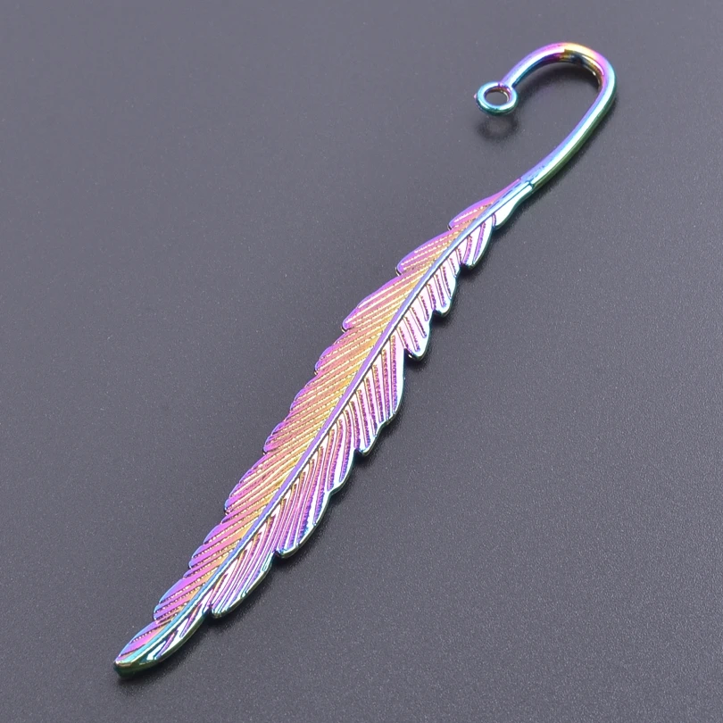 5PCS Metal Creative Willow Leaf Bookmark Charms Pendant Accessory DIY Stationery School Office Supply Escolar Papelaria Bulk