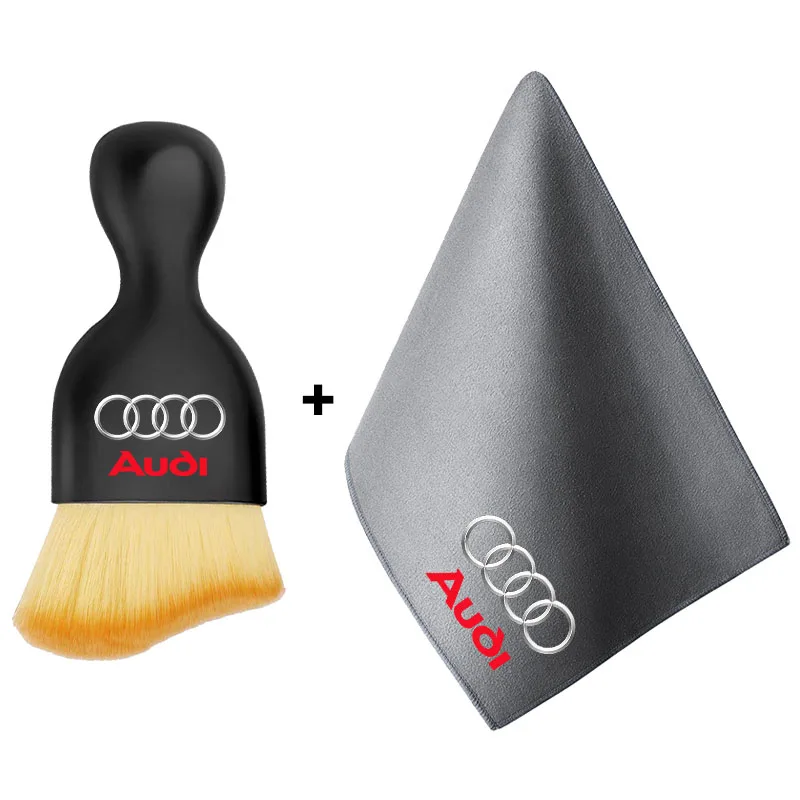 Car Towels Cleaning Drying Cloth with Car Cleaning brush Car Accessories for Audi S3 TT A4 B7 B8 A3 8P 8V A5 A6 C5 C7 Q3 Q7 Q5