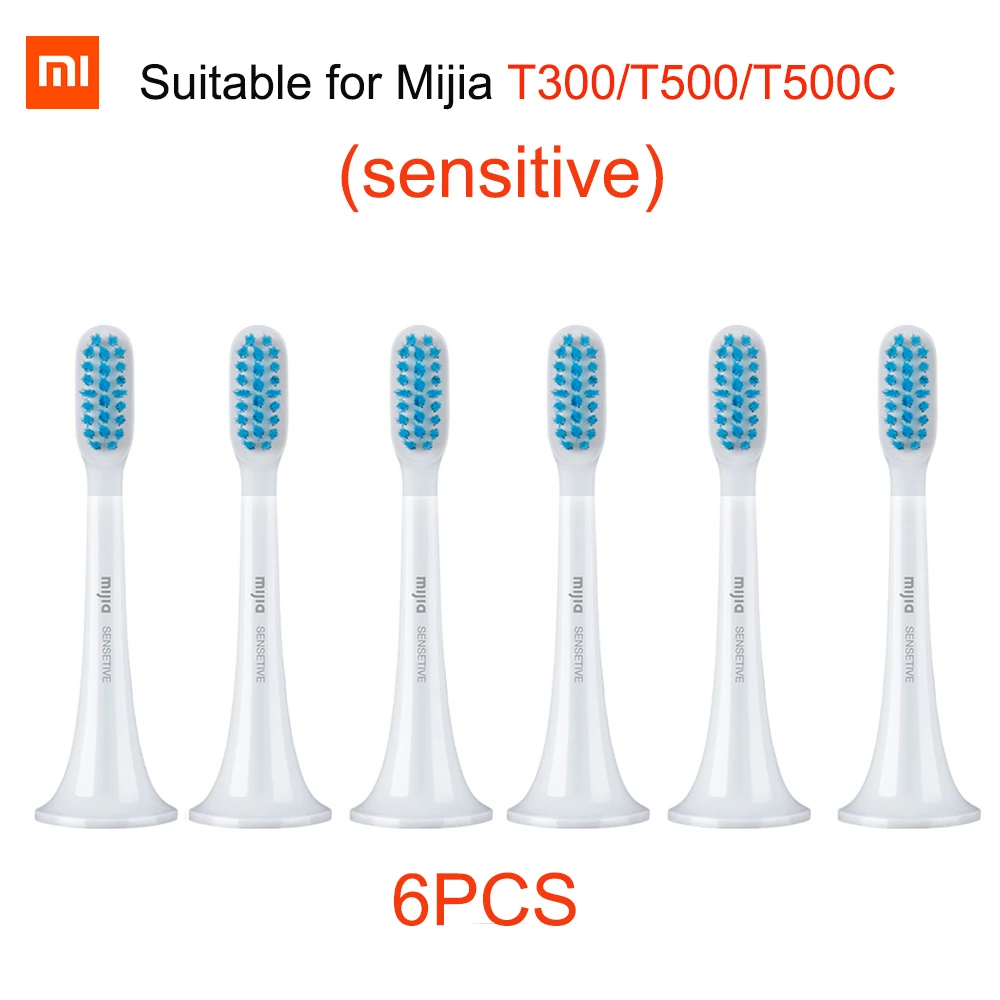Original Xiaomi Mijia เปลี่ยนหัวแปรงสีฟันโซนิคไฟฟ้าแปรงสีฟัน T100 T300 T500 3หัวแปรงฟันแต่ละกล่อง