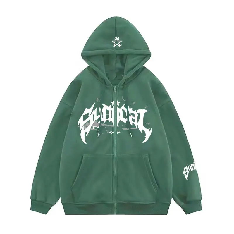 2023 new zipper hooded hip-hop letter printing Super Dalian hat sweatshirt Y2K Harajuku punk street clothes for men and women