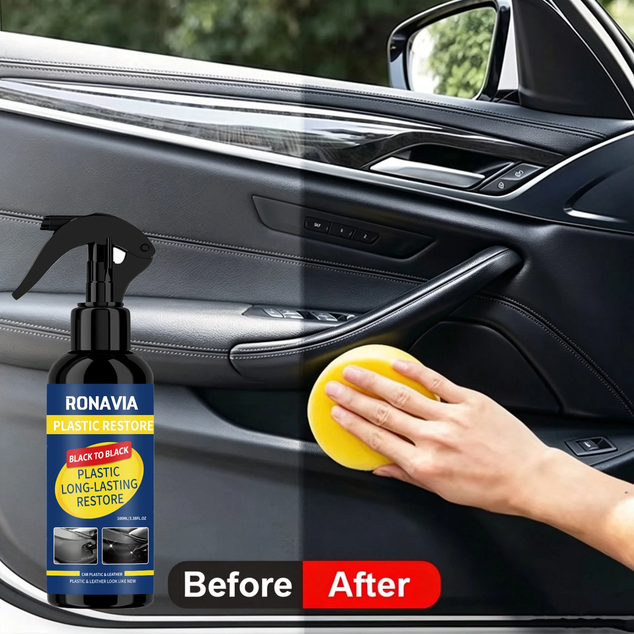 Car Plastic Restorer Back To Black Gloss Car Cleaning Products Plastic Leather Restore Auto Polish And Repair Coating Renovator
