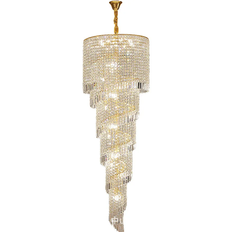 

Atmosphere, stairs, large chandelier, long chandelier, rotating, villa