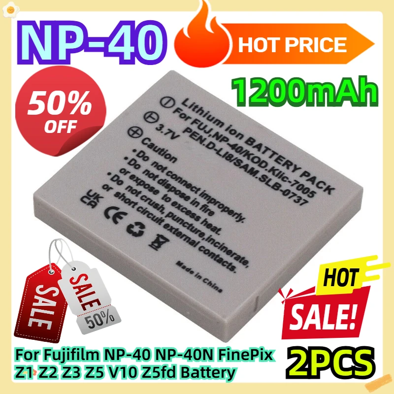 1200Mah 2Pcs For Fu… - image