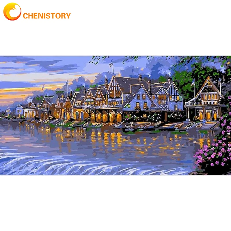 

CHENISTORY 60x120cm DIY Painting By Numbers Kits For Adults Hourse Handicraft Oil By Numbers Paint Digital Painting Home Decor G