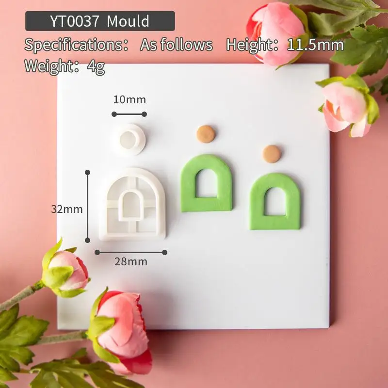 Geometrische Vorm Aardewerk Polymer Clay Cutter Hollow Earring Zachte Klei Cutting Mold Voor Diy Earring Sieraden Hanger Maken