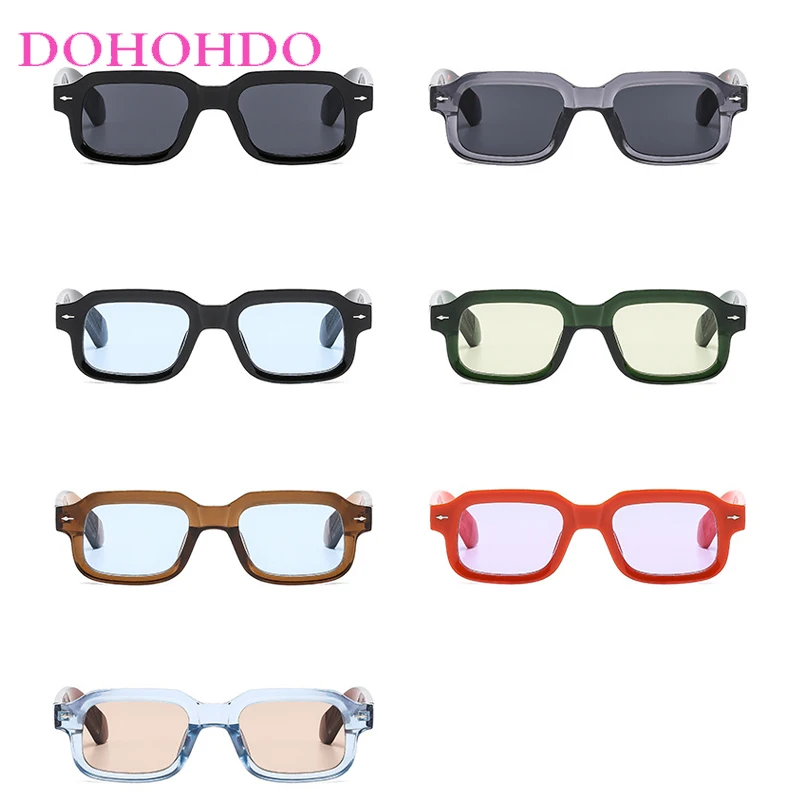 Vintage Rivets Square Women Sunglasses New Luxury Brand Designer Men Sunglass Outdoor Fishing Drive Travel Eyewear UV400 Lentes