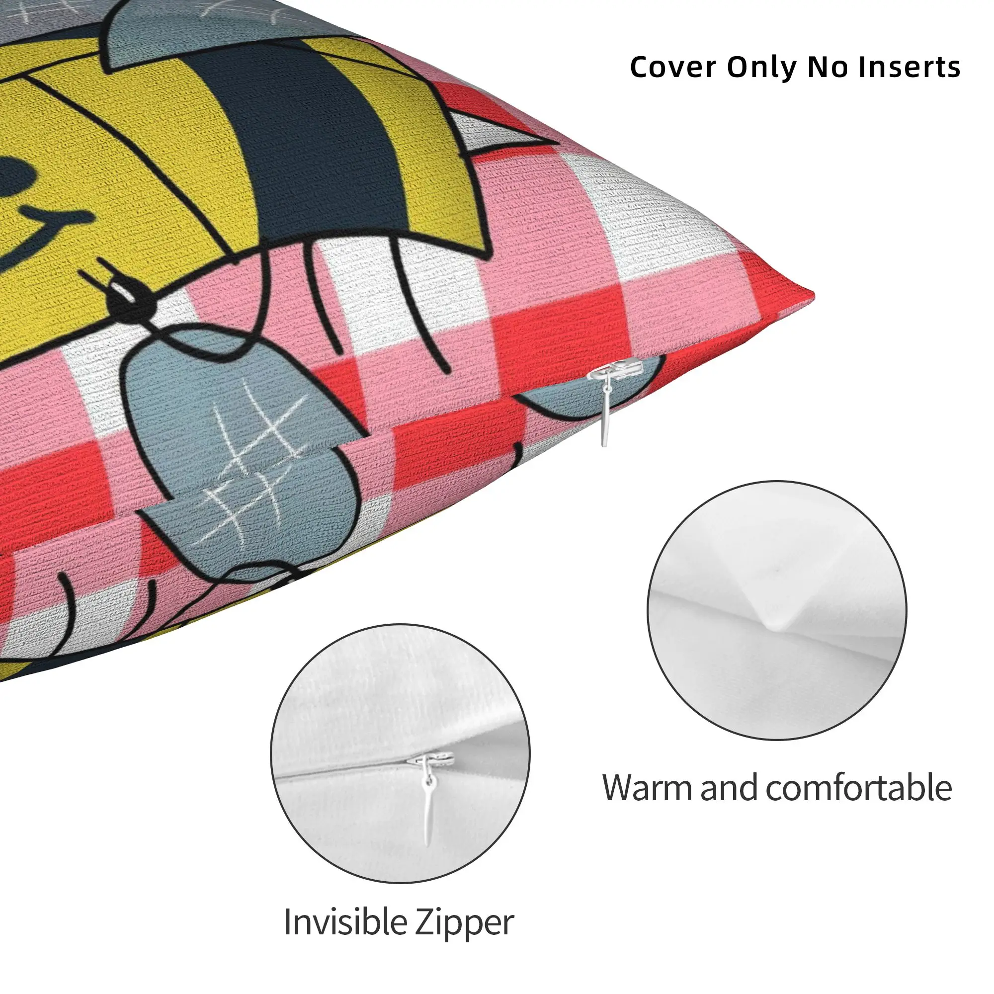 Bee Swarm Simulator BSS Game Pillowcase Soft Polyester Cushion Cover Decor Cartoon Throw Pillow Case Cover Home Zipper