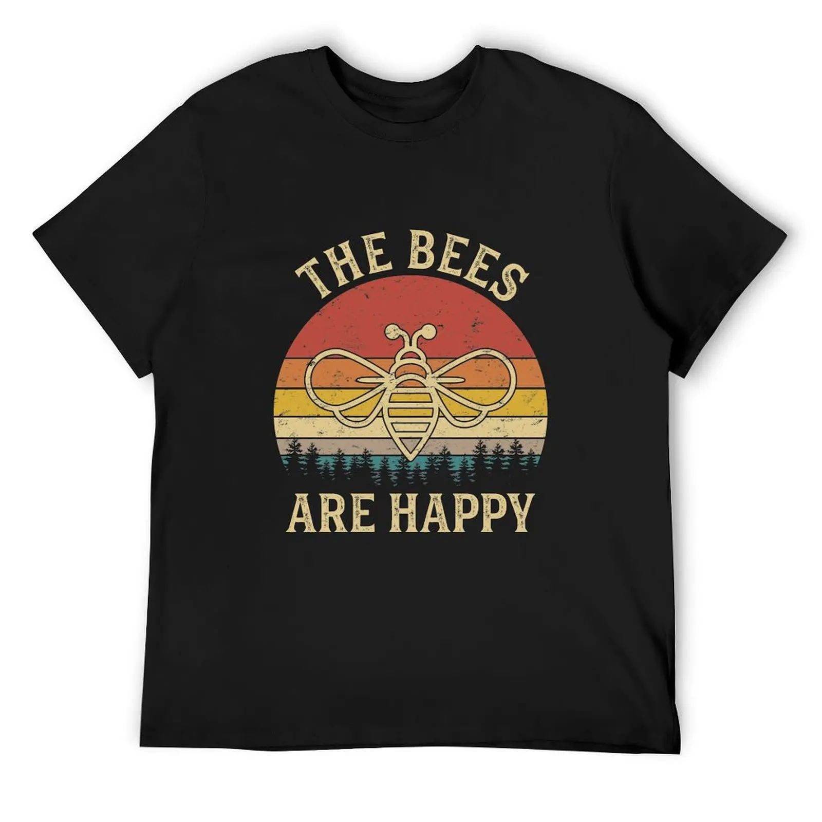 

Vintage Valheim The Bees Are Happy T-Shirt plain custom t shirt baggy shirts big and tall t shirts for men