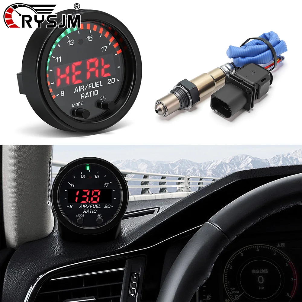 30-0300 Racing Car Modified Air Fuel Ratio Gauge Kit 52mm Wideband O2 Sensor Lsu4.9 Wideband AFR Controller Meter Accessories