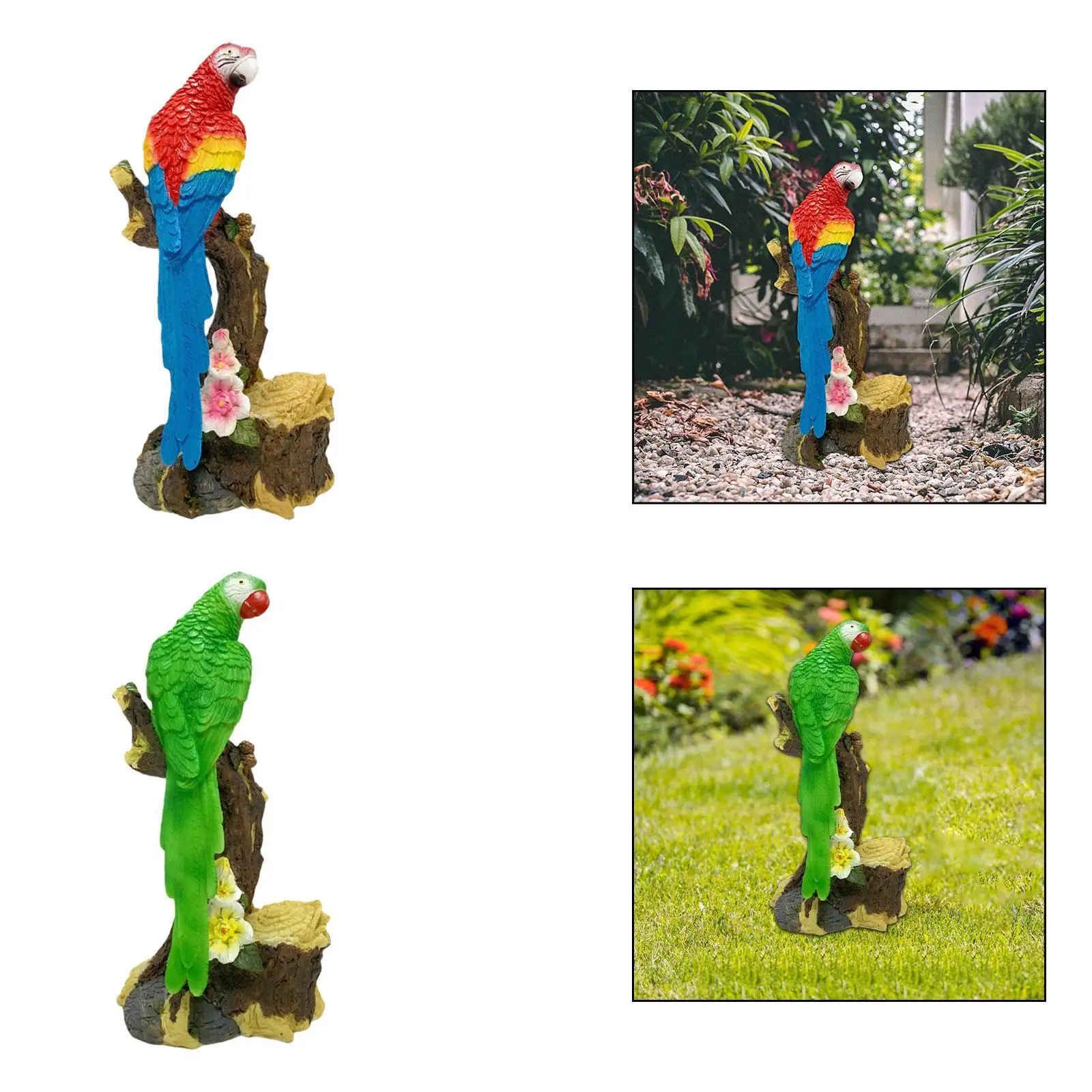 

Garden Parrot Statue Collectible Garden Decoration for Patio Balcony Yard