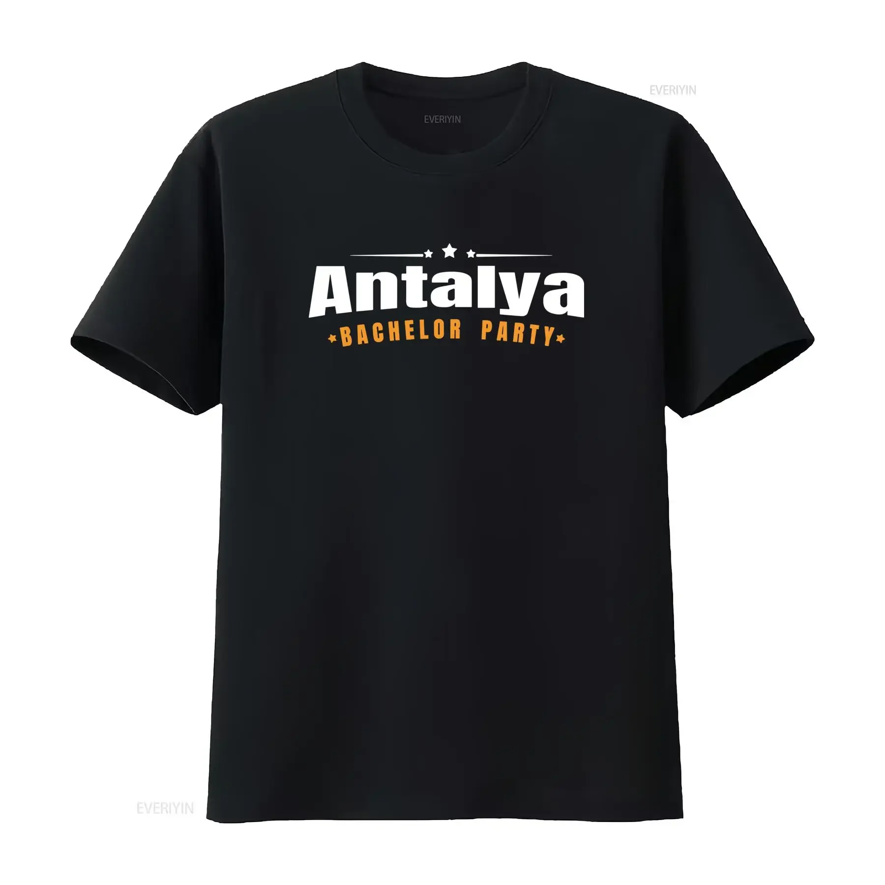 Cool Antalya Bachelor Party Letter Print Casual T Shirt vintage Washed fashion graphic Top For Everyday Wear Versatile Soft