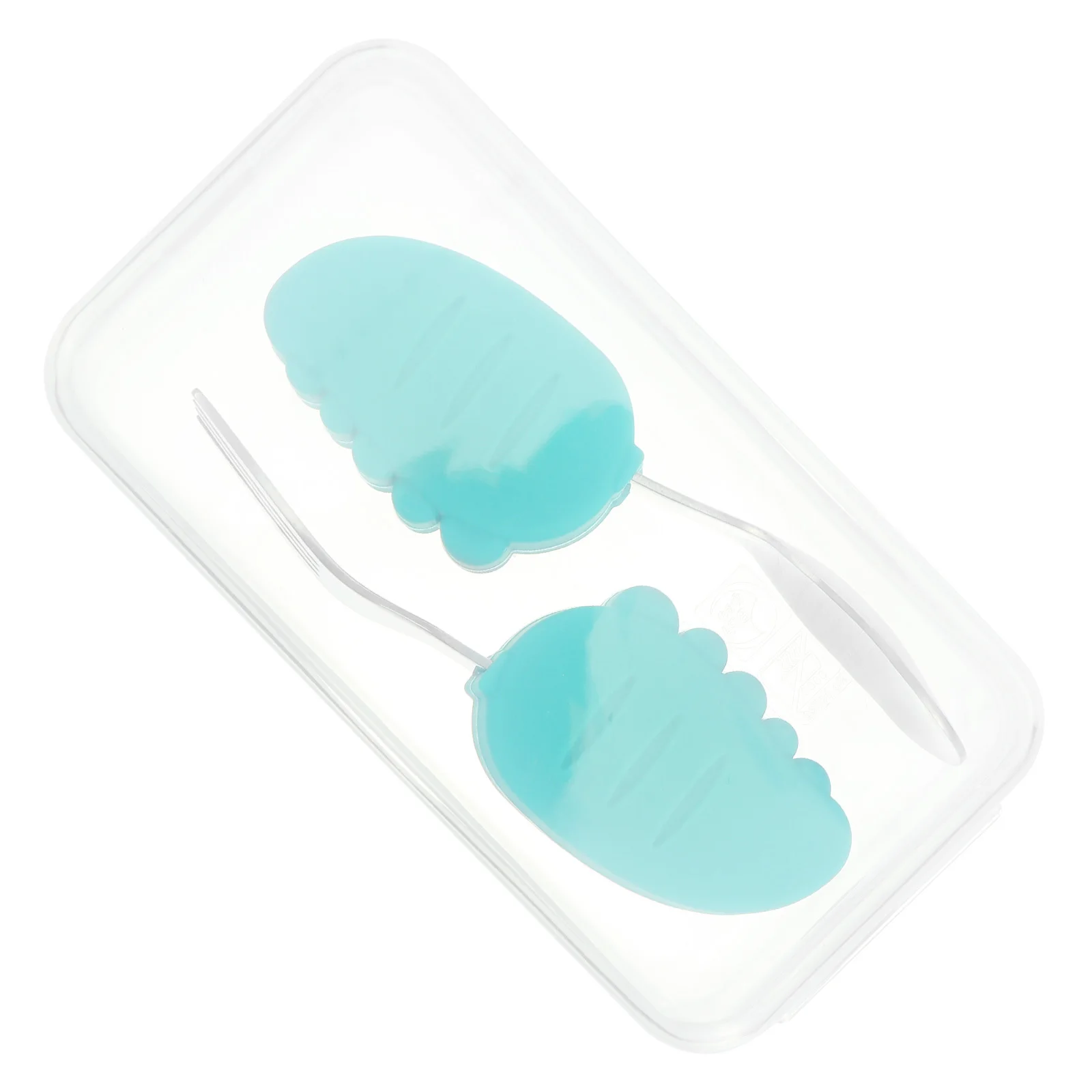 

1Set Childrens Silicone Fork Spoon Set Foodgrade Safe Training Feeding Utensil Smooth Edges Delicate Skin Protection