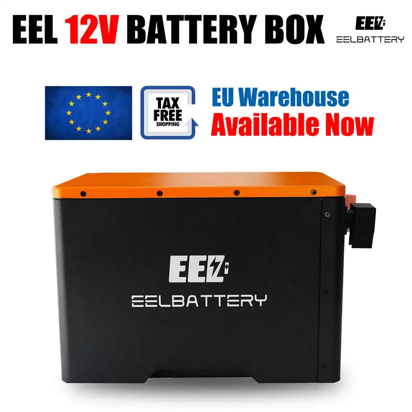 EEL 12V Battery Box Lithium-ion System DIY LiFePO4 Case suit for 230 280Ah cells Built-in 200A BMS with 2A Active Balance