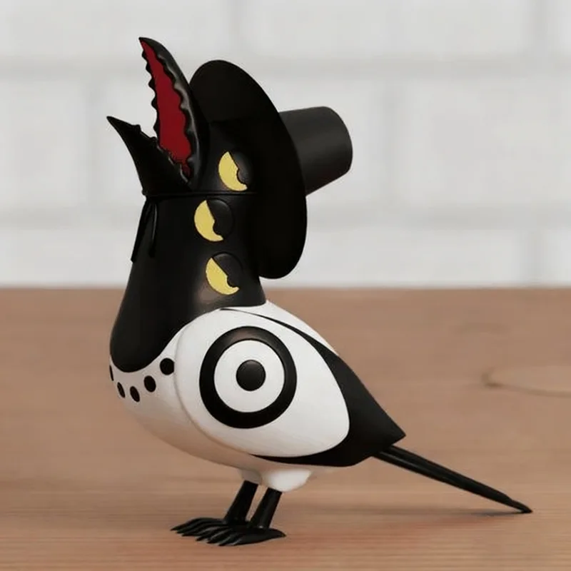 13cm 3Dプリントカラスフィギュア カラス鳥モデル ハンタースタイルディスプレイ玩具 クリエイティブアニマルオーナメント アニメ風コレクタブル