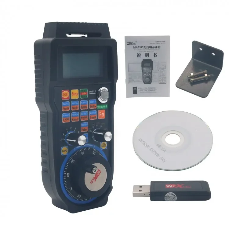 2026 WHB04B-6 6 Axis XHC Mach3 Remote MPG Pendent CNC Pendant  USB Wireless Handwheel - view 2