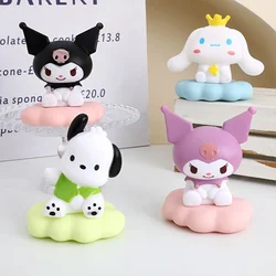 Sanrio Hello Kitty Kuromi Luminous Bedside Lamp Cute Cloud Shaped Night Light Anime Children'S Pinch Toy Desktop Decorations