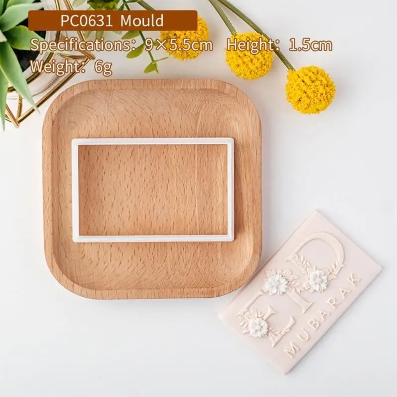 

E8BD Pressable Biscuit Molds Tower Moon Pattern Cookie Cutter Holiday Biscuit Fondants Cookie Stamp Party Supplies