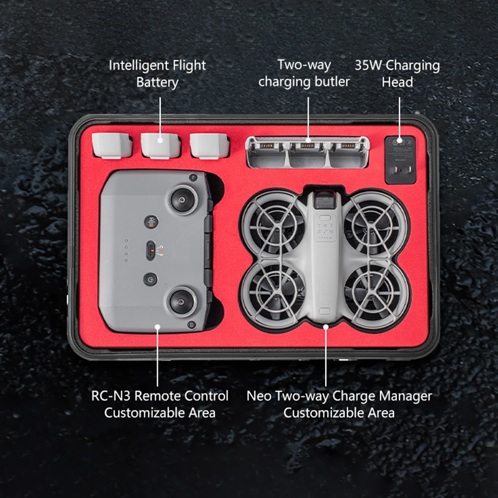 Портативная сумка для хранения, взрывозащищенный Жесткий Чехол, водонепроницаемая защитная сумка с плечевым ремнем для аксессуаров DJI Neo Drone