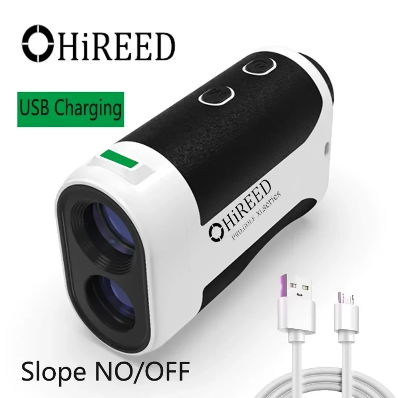 HiREED Mini USB Charging Rechargeable 1000M golf laser rangefinder with  Slope NO/OFF