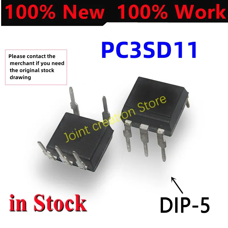 1-20PCS 100% Original PC3SD11 DIP-5 3SD11 DIP5 PC3SD optocoupler  DIP SOP New IC chip in Stock