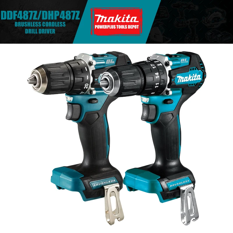 

Makita DDF487Z DHP487Z LXT Brushless Cordless 13mm Drill Driver Hammer 18V Power Tools 1700RPM 40NM