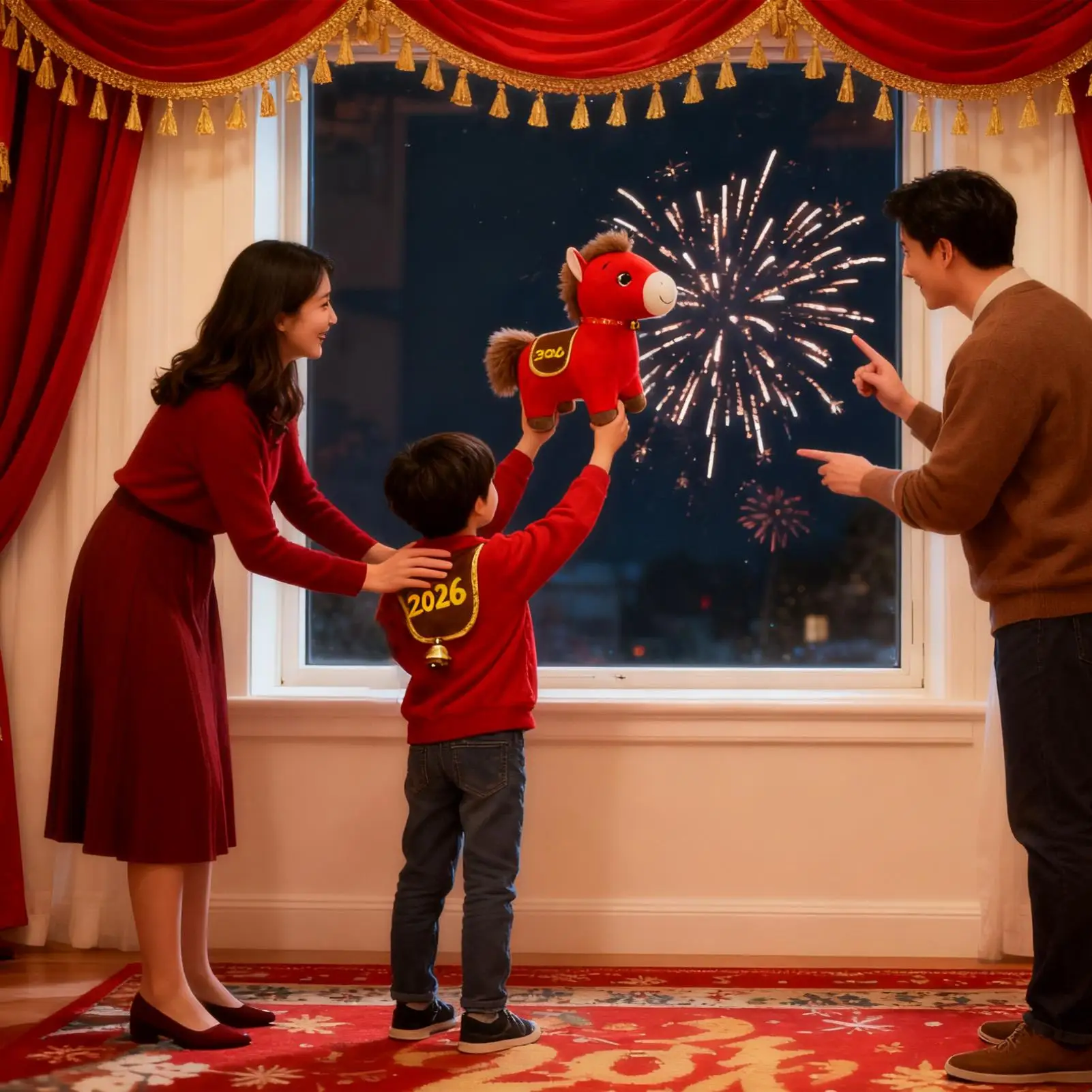 2026 الحصان محشوة الحيوان مريحة المعانقة دمية لطيف الحصان محشوة الحيوان لأصدقاء الأسرة عيد ميلاد عيد الميلاد الصيني #5