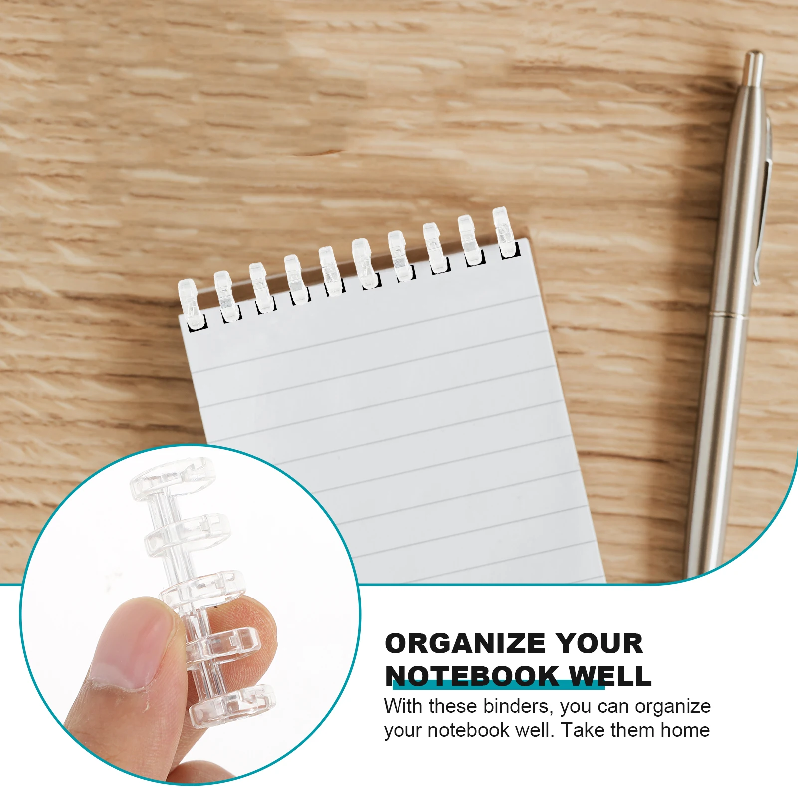 

Segmented Binding Ring Buckle Mini Binder Rings for Paper Removable Book Plastic Circle Loose Leaf Accessories Binders