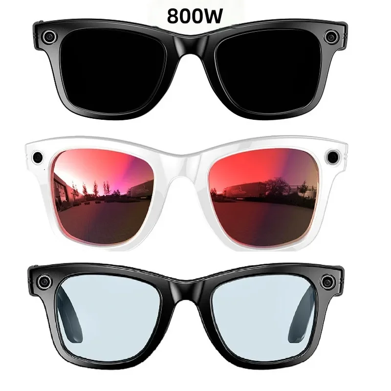 Smart Glasses AI Camera 800MP Bluetooth WiFi Navigation Video Recording Translation Teaching Assistant Eyewear for Men Women