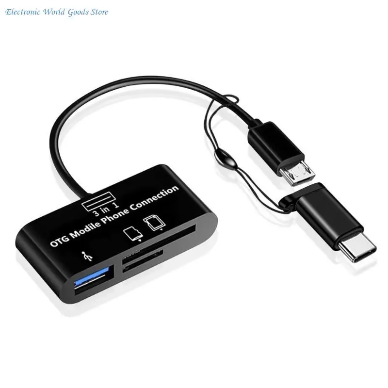 A3PD Micro USB Type C Multi-Card Reader High-speed Docking Station Powered by USB3.0