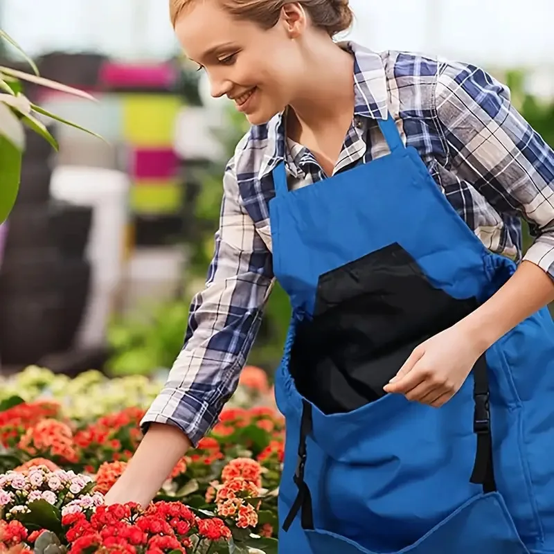 Outdoor Picking Large Pocket Apron Gardening Quick Release Harvest Apron Backpack Tool Apron Picking Bag