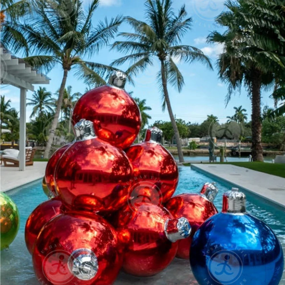 

Открытый блестящий зеркальный шар из ПВХ, гигантские рождественские шары, надувной зеркальный шар, персонализированный Jumbo, рождественский шар, украшения для вечеринки