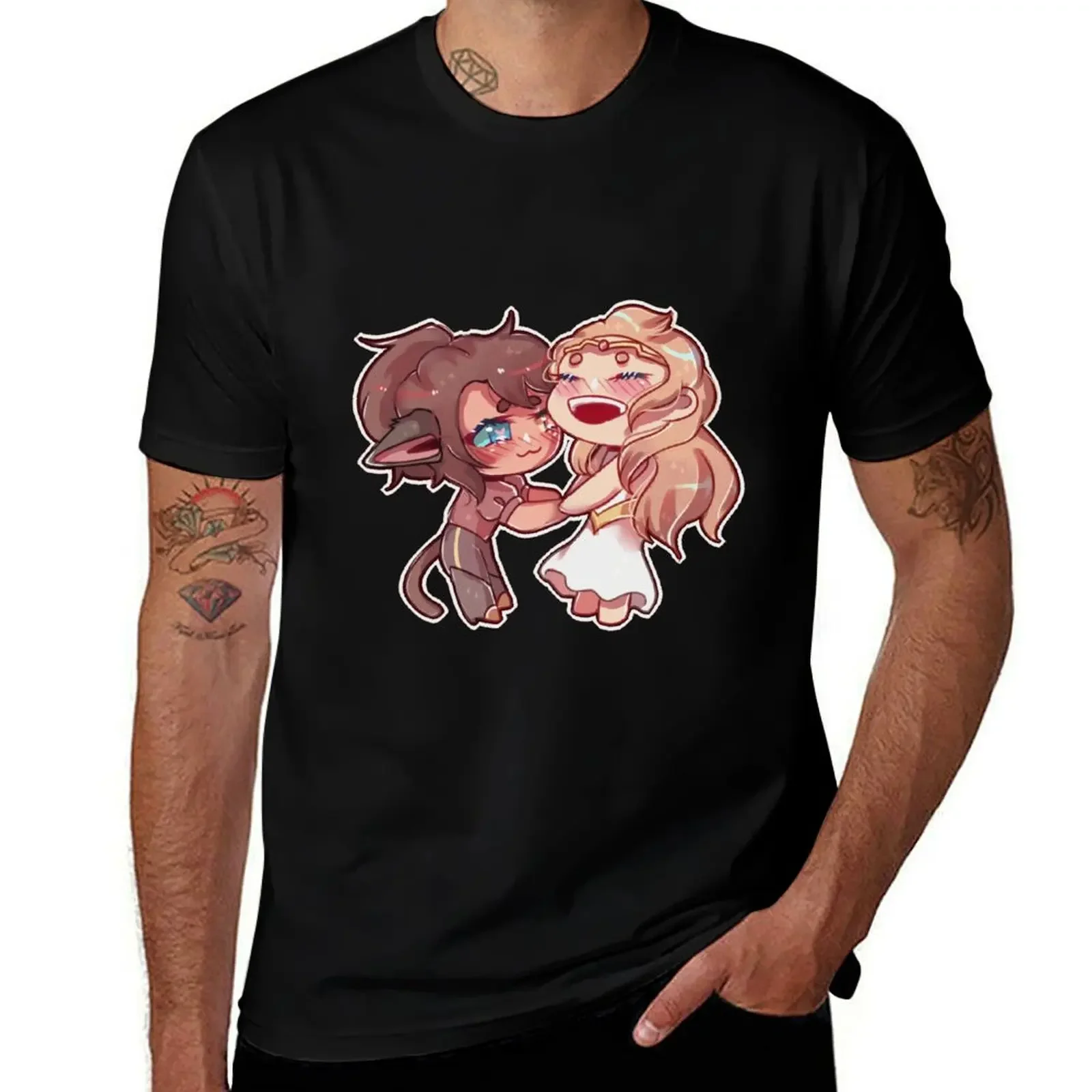 

she-ra future catradora chibi sticker T-Shirt graphic shirts sweat vintage new edition mens graphic t-shirts hip hop