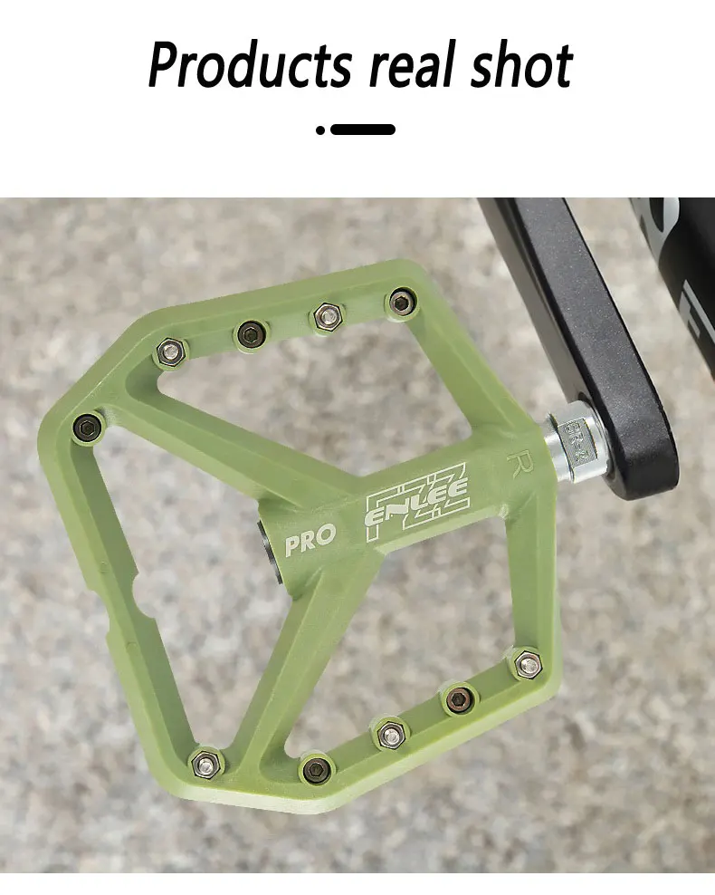 Enlee Mountainbike ultraleichtes Nylon pedal für Fahrrad pedal verbreitert ultraleichte Dichtung du Lager MTB Fahrrad pedale Zubehör – Detail 16