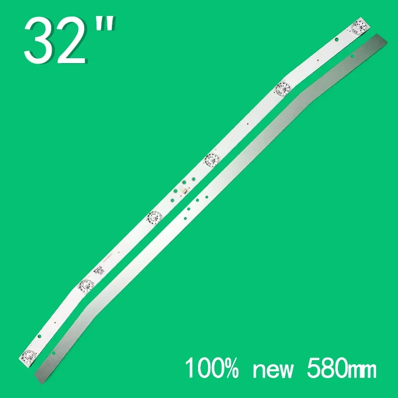 2 Pcs/set 580mm 100% new led backlight strip for Rowa 32inch JL.D32061330-114ES-M E32DM1000 ETV3217 3V TV Repair BBK