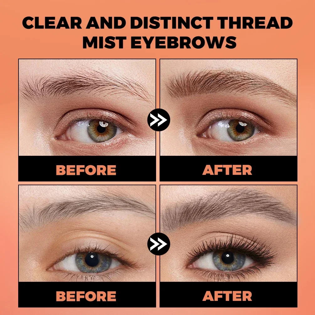 Qibest 2 points crayon à sourcils sauvage durable imperméable mince liquide ver à soie stylo à sourcils maquillage pour tatouage de sourcils stylo à sourcils Ultra-fin