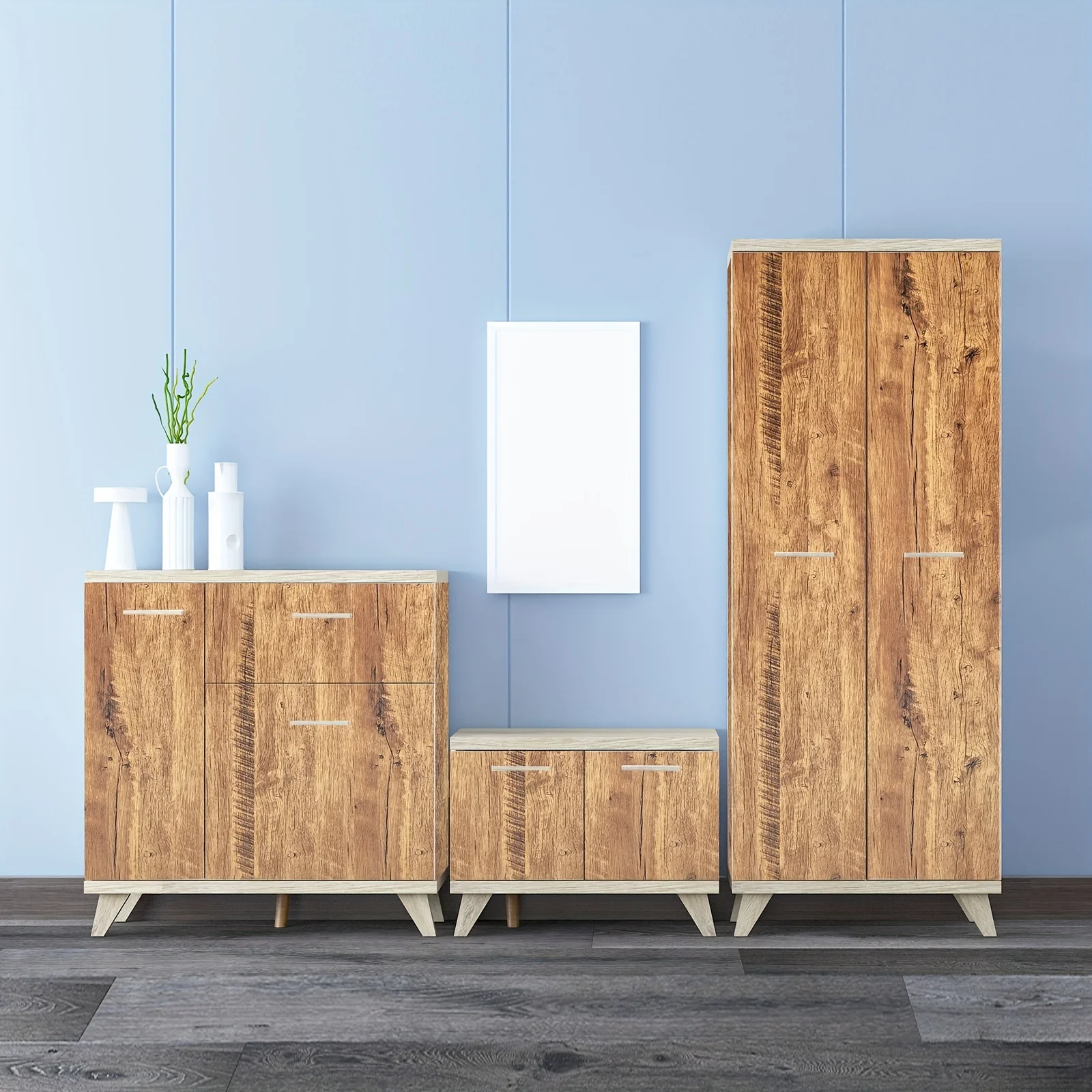 Peel and Stick Wood Grain Contact Paper Self-Adhesive & Removable Vinyl Wallpaper Kitchen, Bathroom PVC Home Decor Renovation