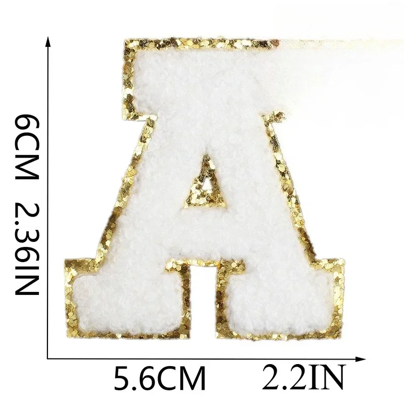 6Cm Towel Embroidery English Letters Embroidery Cloth Computer Embroidery Label Ironing In White Letters
