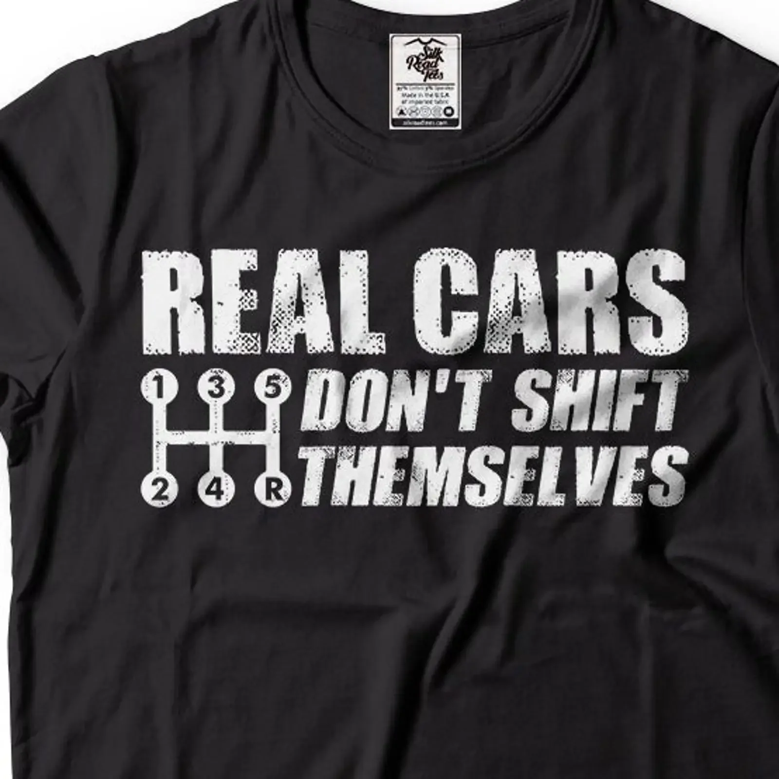 Manual Shift T Shirt Funny Car Lover  vintage Washed homme Slightly Top For Everyday Wear designer clothes Stylish Versatile