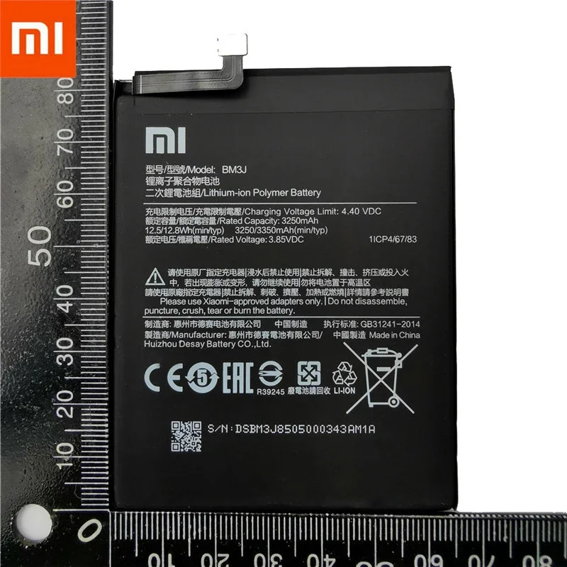 Xiao Mi Original Phone Battery BM3J For Xiaomi 8 Lite MI8 Lite High Capacity Polymer Replacement Battery 3350mAh Fast Shipping