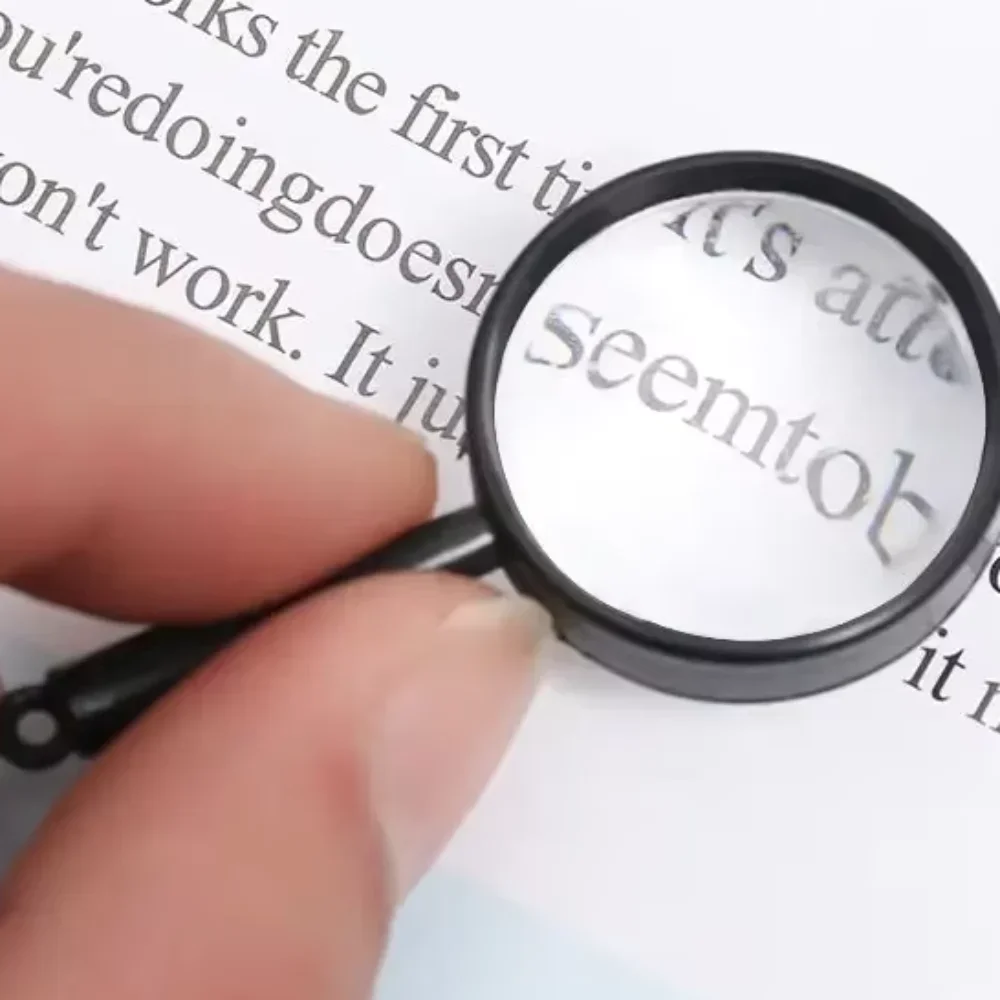 1/5/10PCS 25mm Hand Held Magnifier 5X Magnifying Reading Glass Lens Jewelry Loupe Mini Pocket Educational Tool