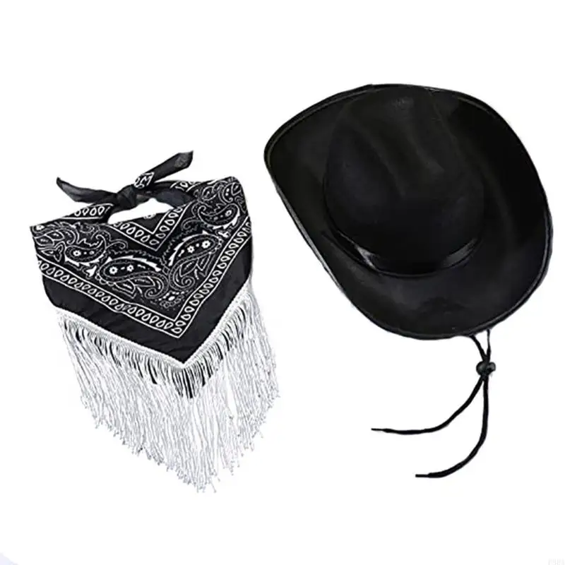 P88A cowgirl hatbandana svatební večírek čepice bachelorette večírek čepice cowboyhatbandana