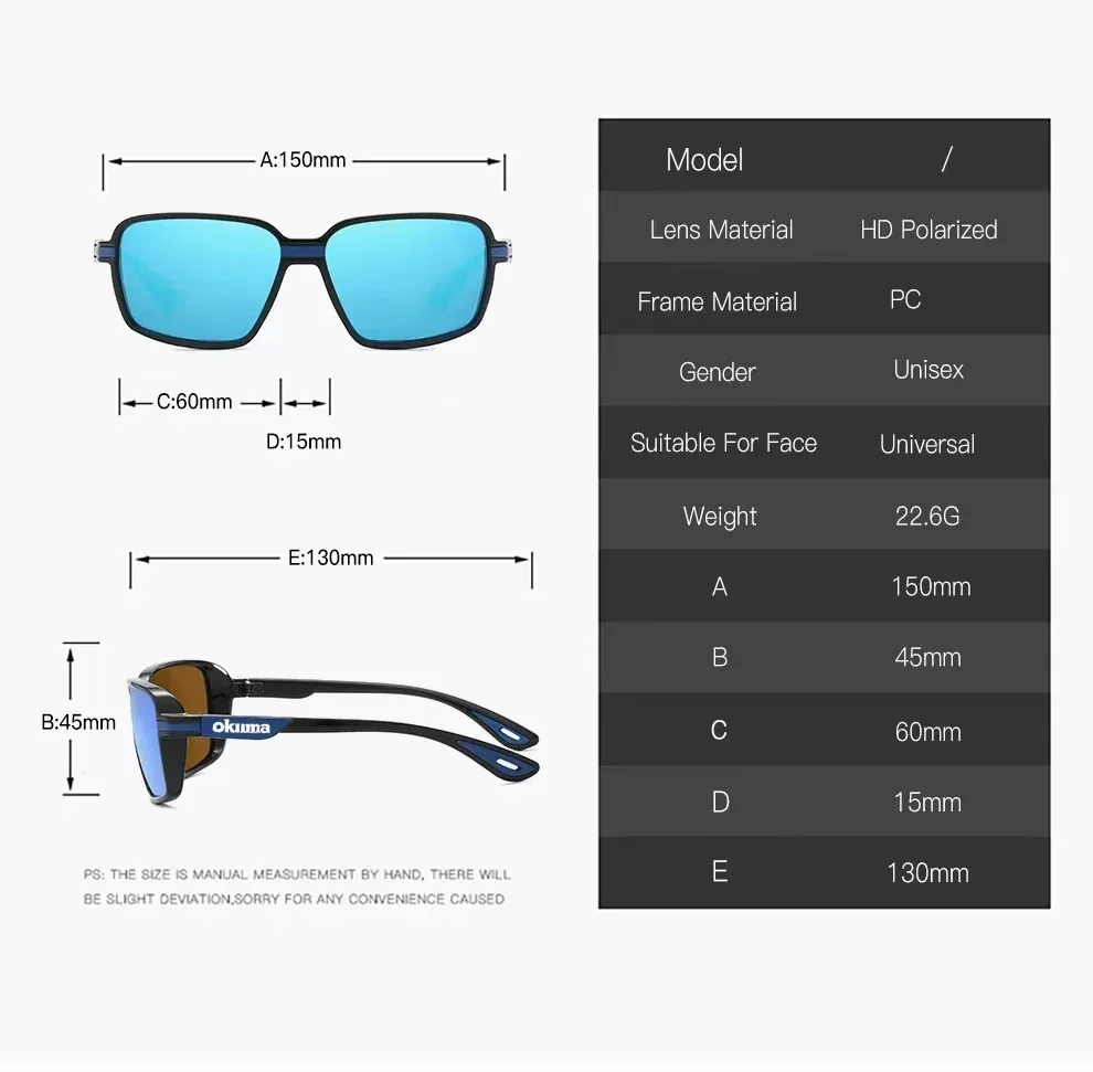 Okuma Outdoor-Sportbrille mit Polarisationsfilter, UV400-Schutz, angenehm zu tragen, modische und trendige Ausführung. – Detail 10