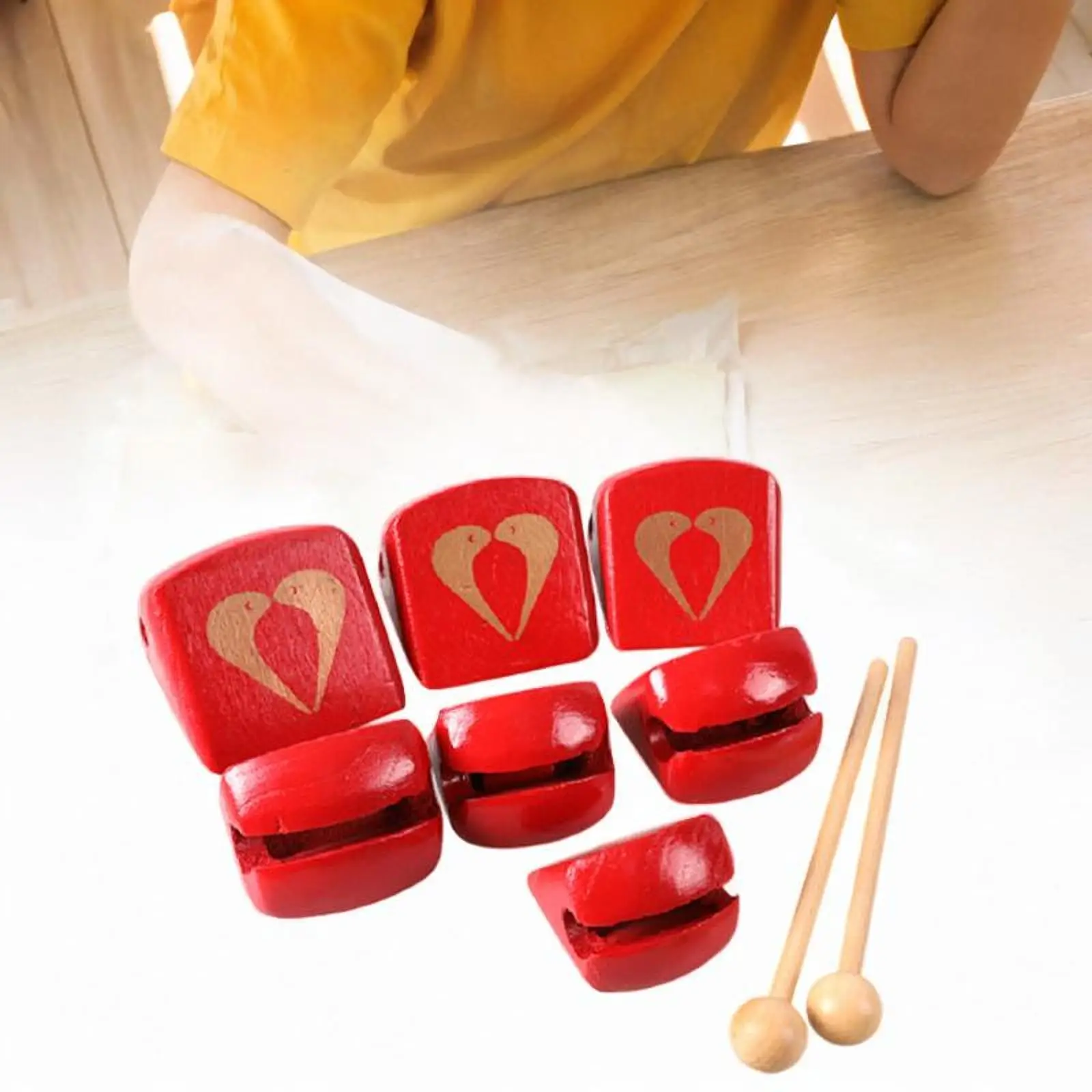 

Percussion Instrument Set Wooden Percussion Toys 7 Tones Sensory Toy Motor Skill