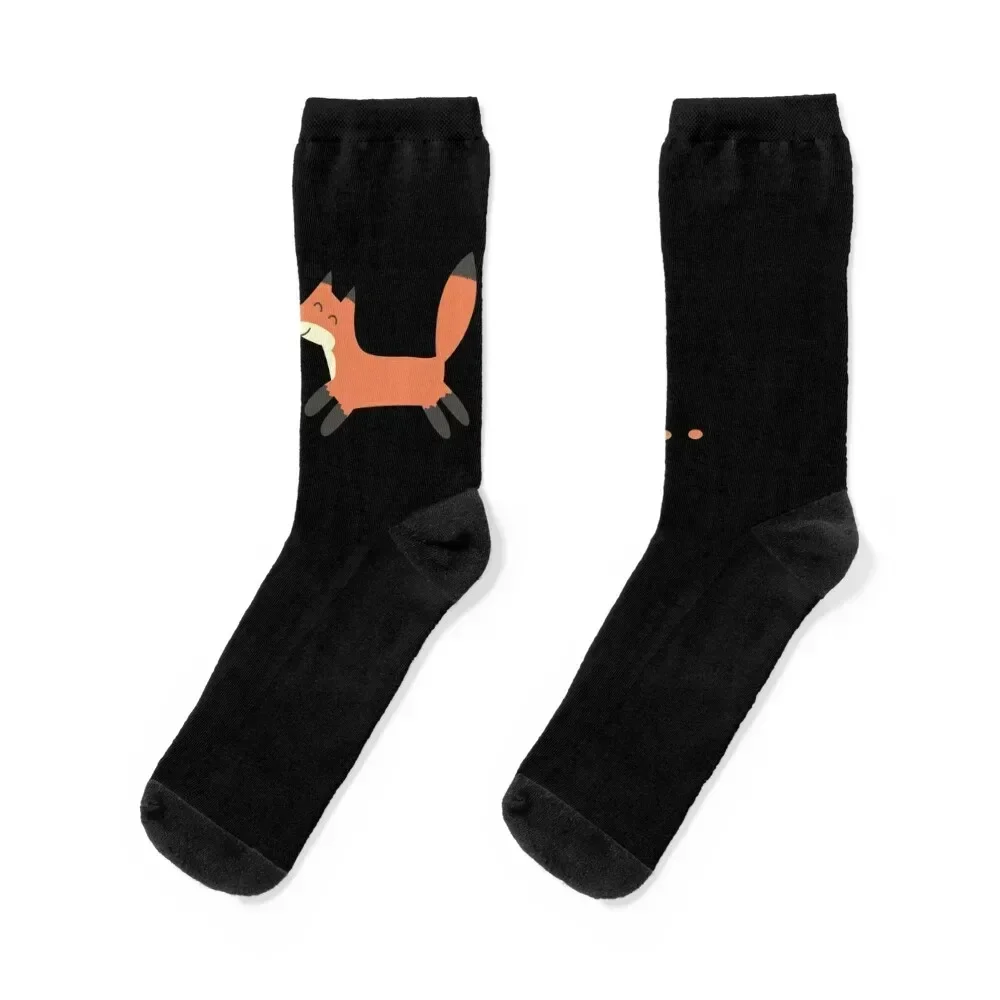 

Fox Foxes Fox Tracks Fox Lover Tracks Socks Children's crazy Rugby cartoon Socks For Men Women's